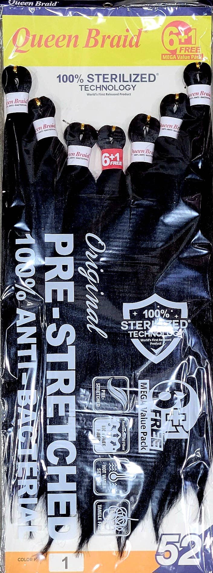 AEsthetic - Wholesale Hair Extensions - QUEEN BRAID 6 + 1 Mega Pack0