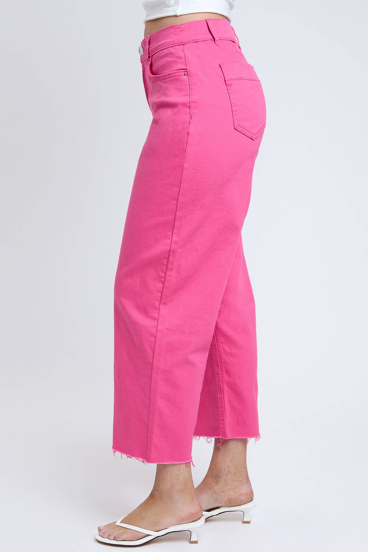 YMI - Wholesale Pants - Women's - Cropped High-Rise Wide Leg Trouser Pants-P2092078