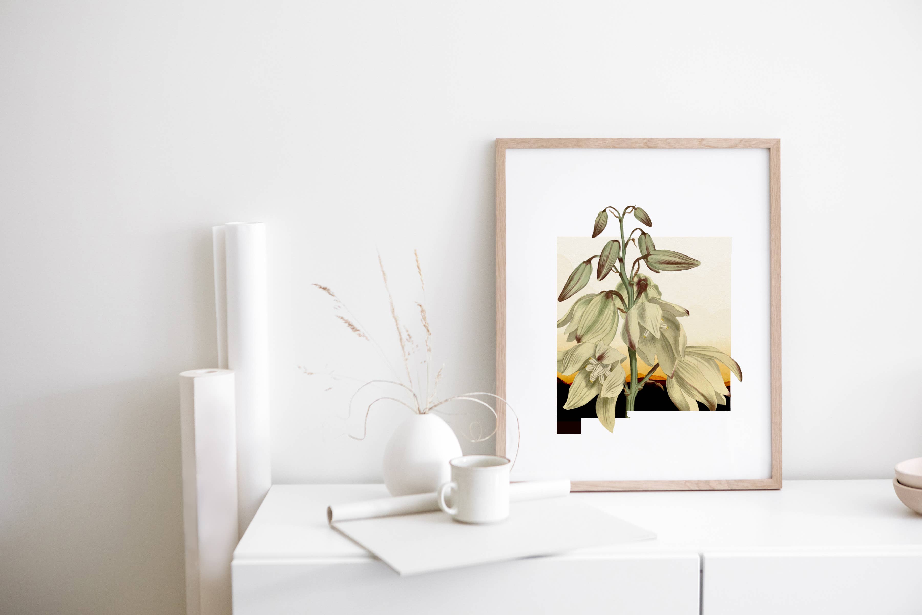 Paperfinch Design - Vendita all'ingrosso Stampa artistica - New Mexico Yucca | serie di stampe floreali statali1