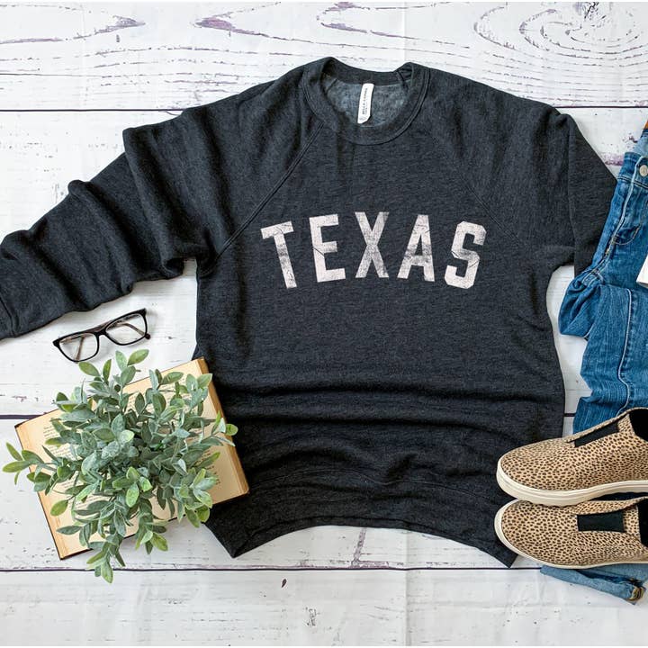 Pullover in pile unisex con grafica TEXAS per la vendita all'ingrosso da parte di Shamaim