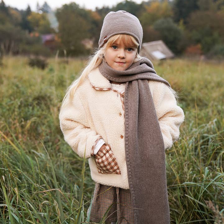 Bufanda clásica de merino - topo para venta al por mayor de MAYLILY