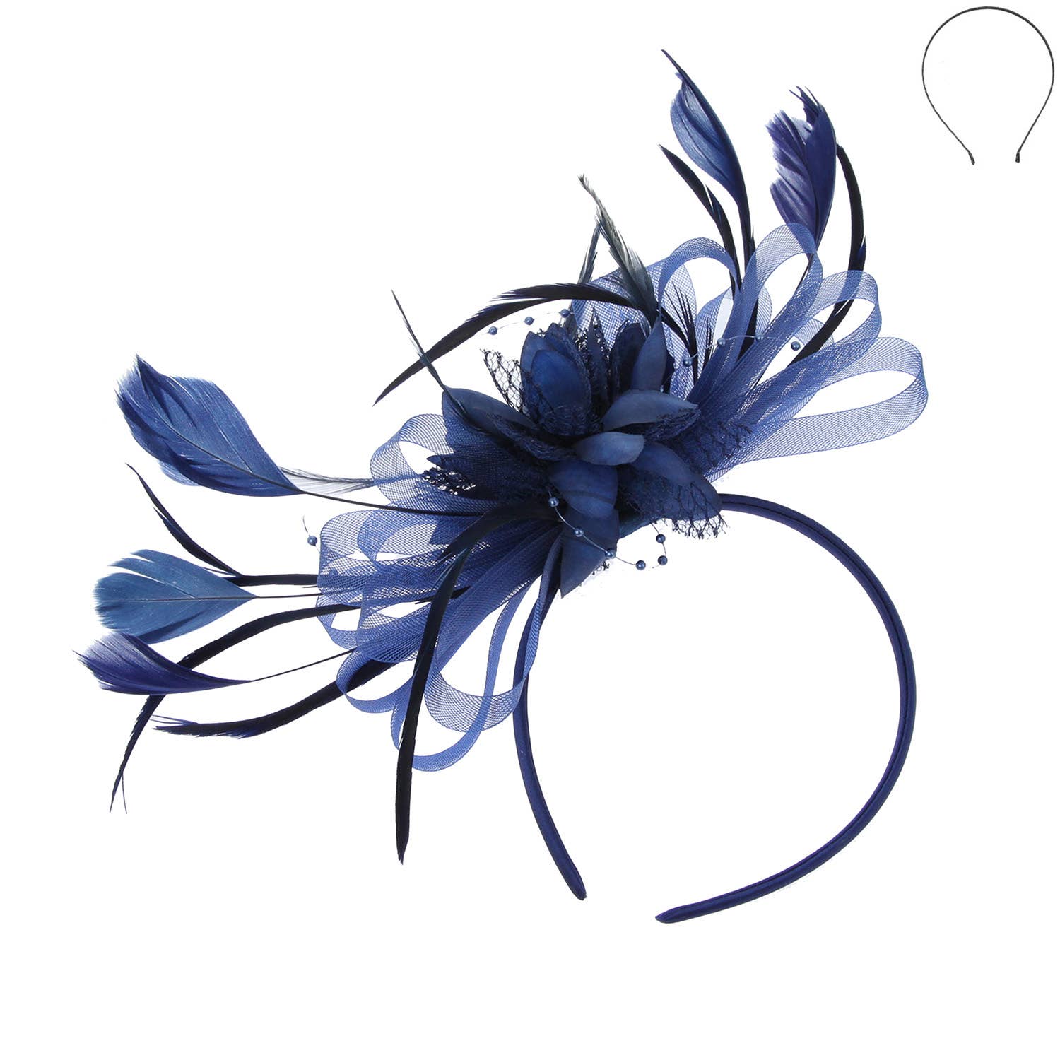 SP Sophia Collection - Wholesale Fascinator Hat - Women's - Floral Fascinator Headband w/ Side Loops & Feathers8