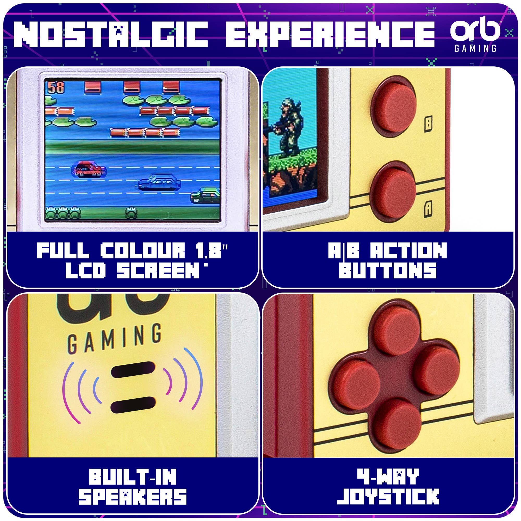 Thumbs Up! - Wholesale Electronic Toy - Kids & Baby - Orb - Retro Mini Handheld Games Console (150-in-1 Games)2