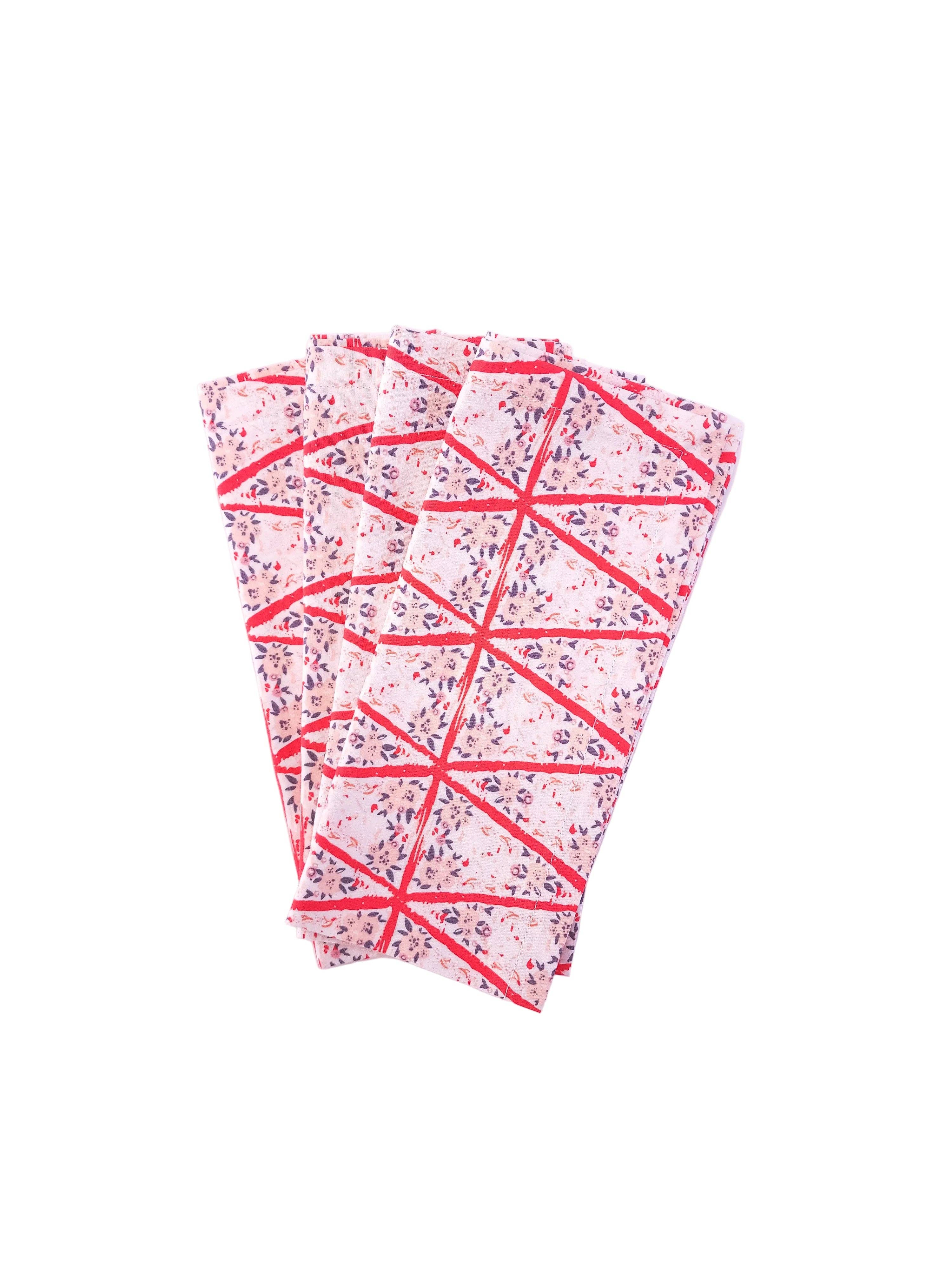 90 West Linen Co. - Wholesale Dinner & Cloth Napkin - Romantic Floral Cloth Napkins, Set of 44