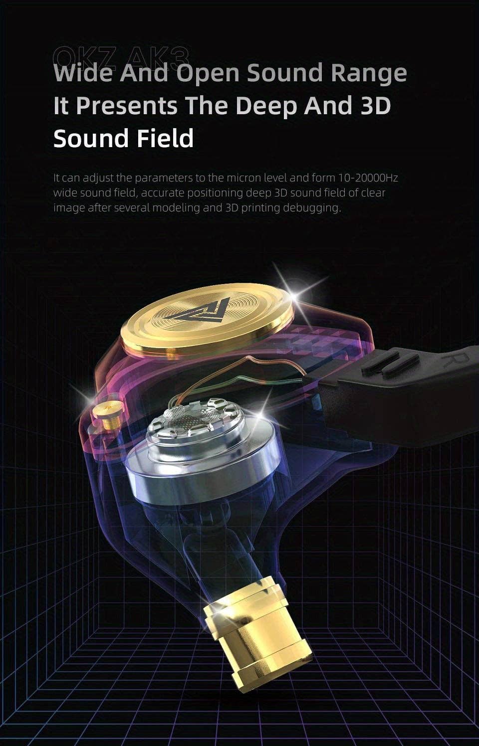 Modpopdeco – Engroshandel Hovedtelefoner – AK3 FiLe Højopløsnings In-Ear Hovedtelefoner med Levende Farvedesign Fortryllende Subwoofer Støjreduktion Krystalklar Lyd Holdbar Plast Gaming Musik Monitor Kablede Ørepropper med Mikrofon til Opkald4