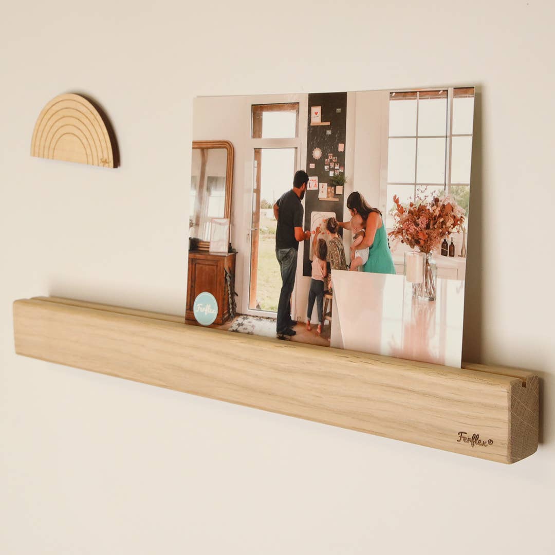 Ferflex – wholesale Vägghylla – Magnetisk hylla i ekträ för vägg - 45 cm