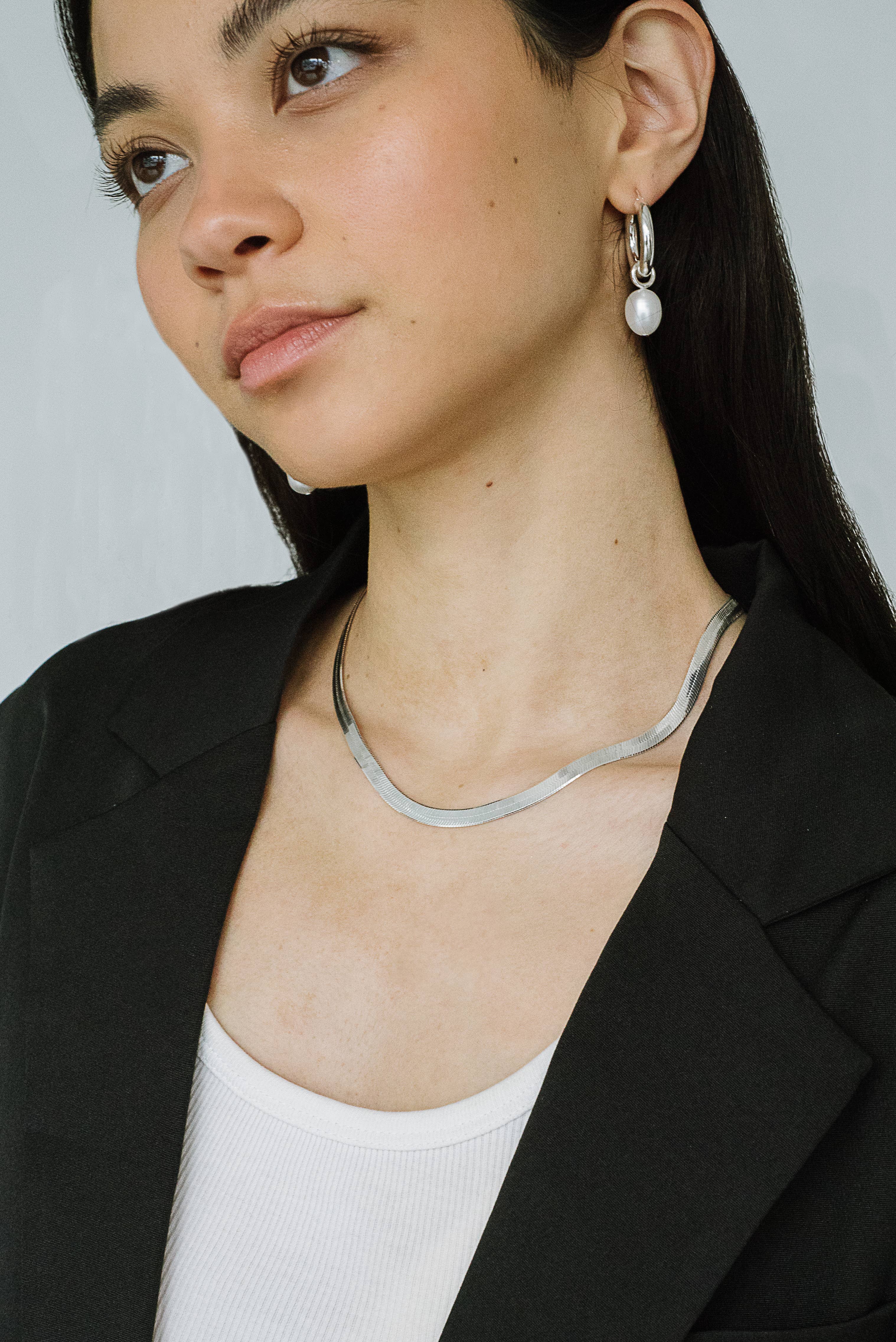 Kara Yoo - Vente Collier maille et chaîne - Collier Glace Midi1