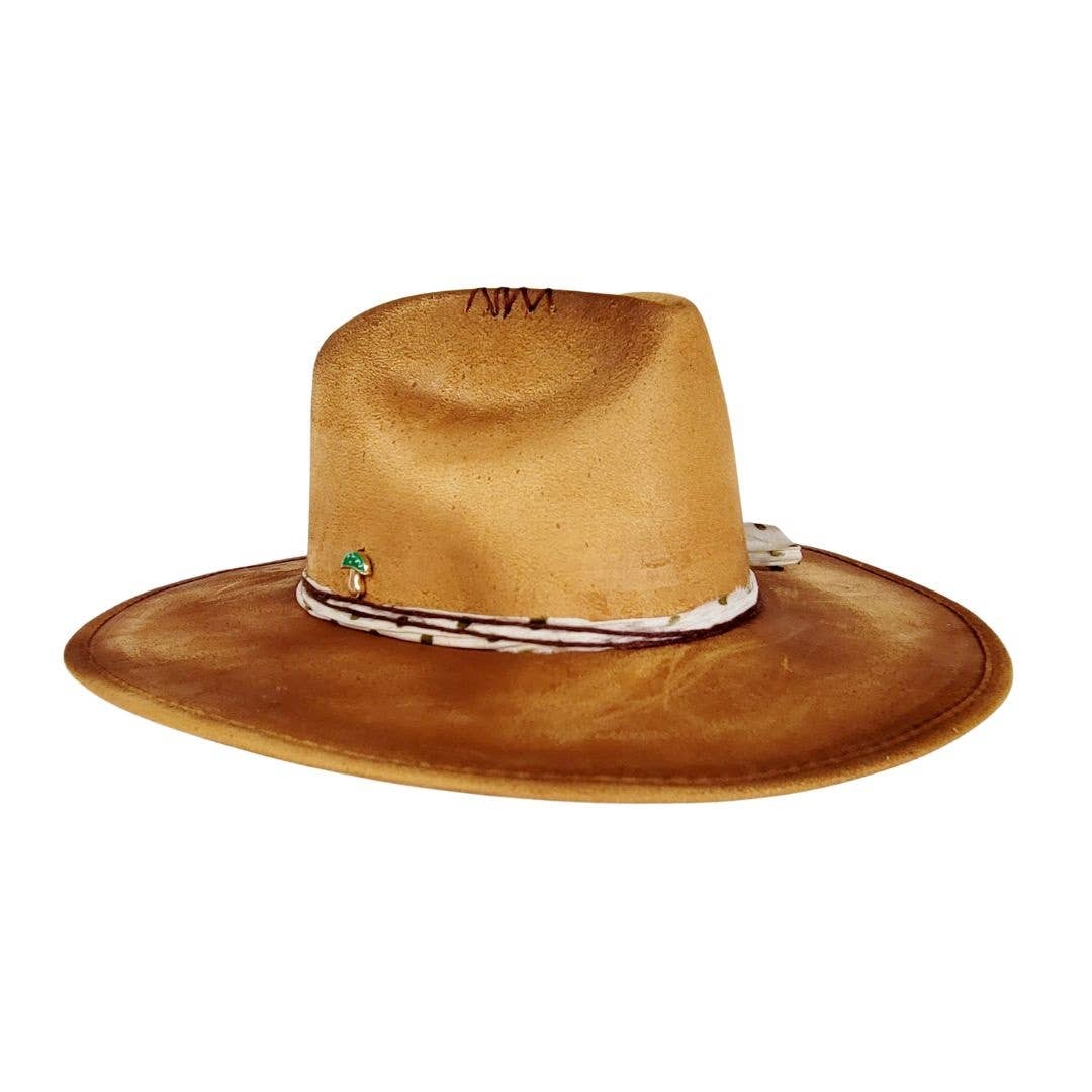 MUSTARD Pellam Rancher Crown Hat for wholesale on Faire3