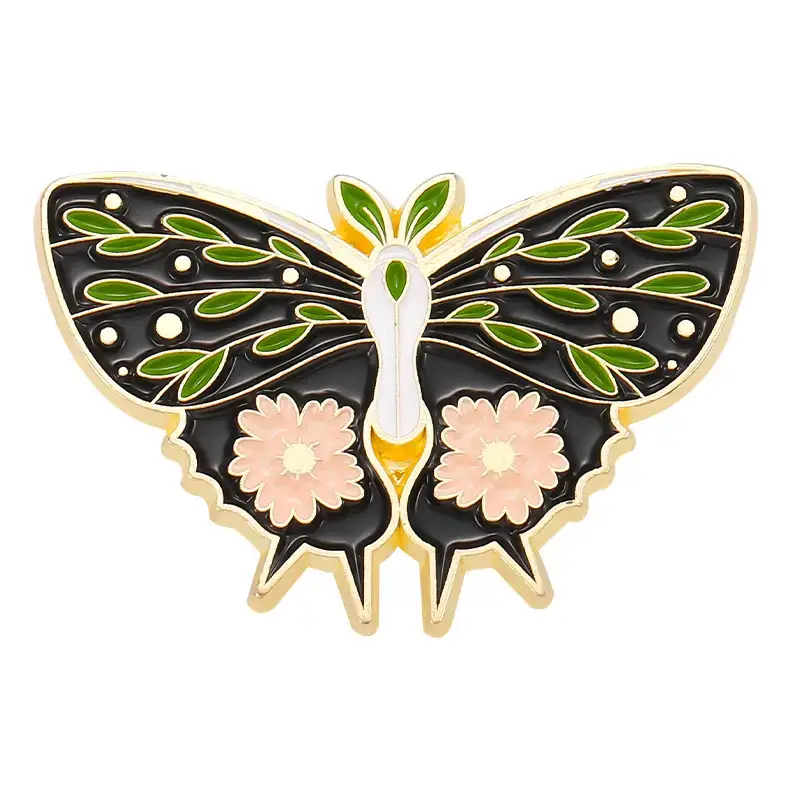 Magnifique Hearts - Wholesale Reversspeld/knoop - Butterfly Enamel Pin: Bloemenvleugels, op de natuur geïnspireerde sieraden1