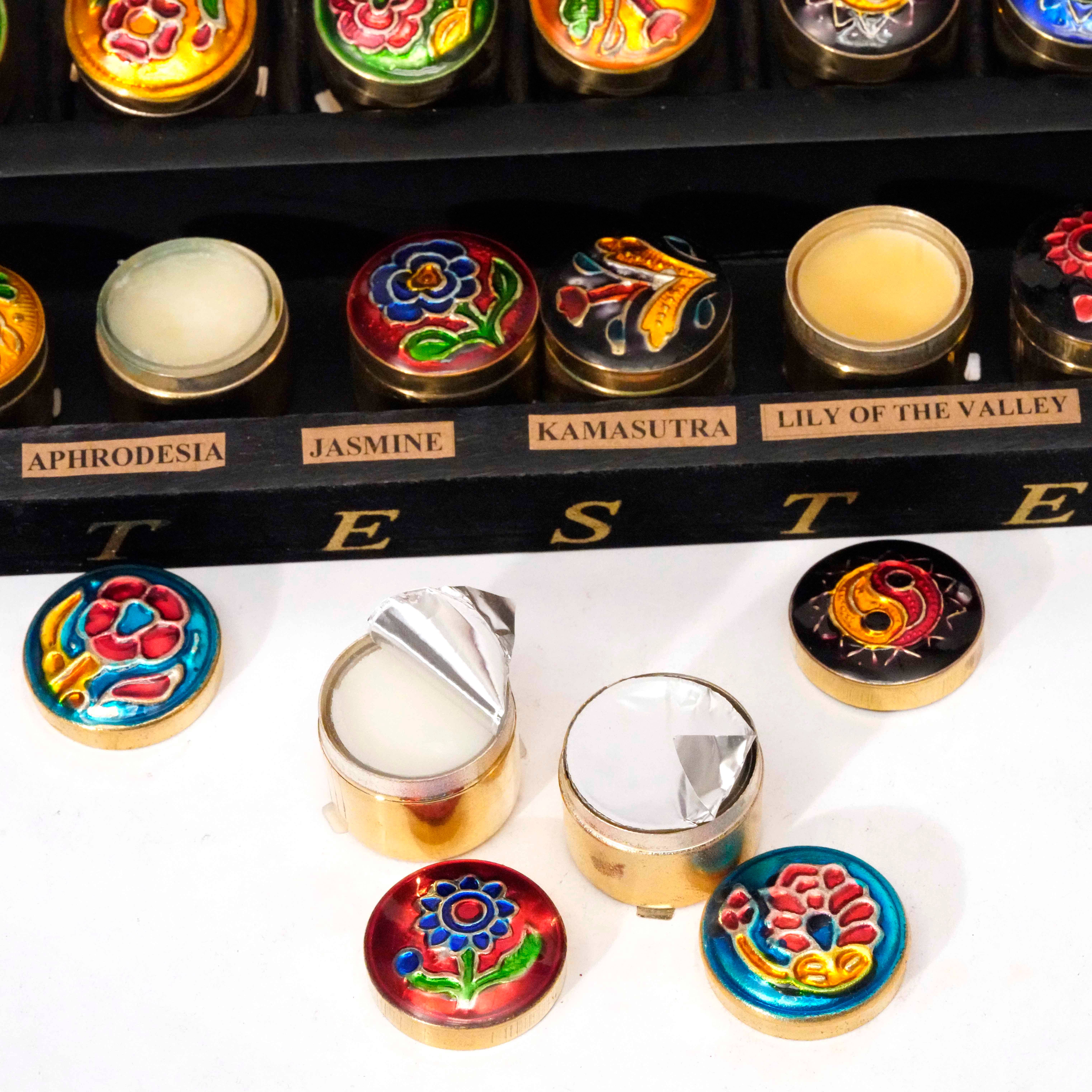 R. Expo/Song of India – wholesale Solid perfume – Brass Jar Solid Perfume - Kamasutra5