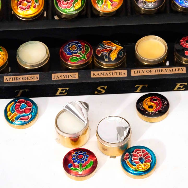 R. Expo/Song of India - Wholesale Solid Perfume - Brass Jar Solid Perfume - Egytian Musk1