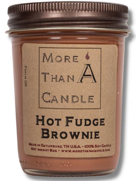 Brownie au fudge chaud - Pot à gelée de 8 oz pour la vente par More Than Candle