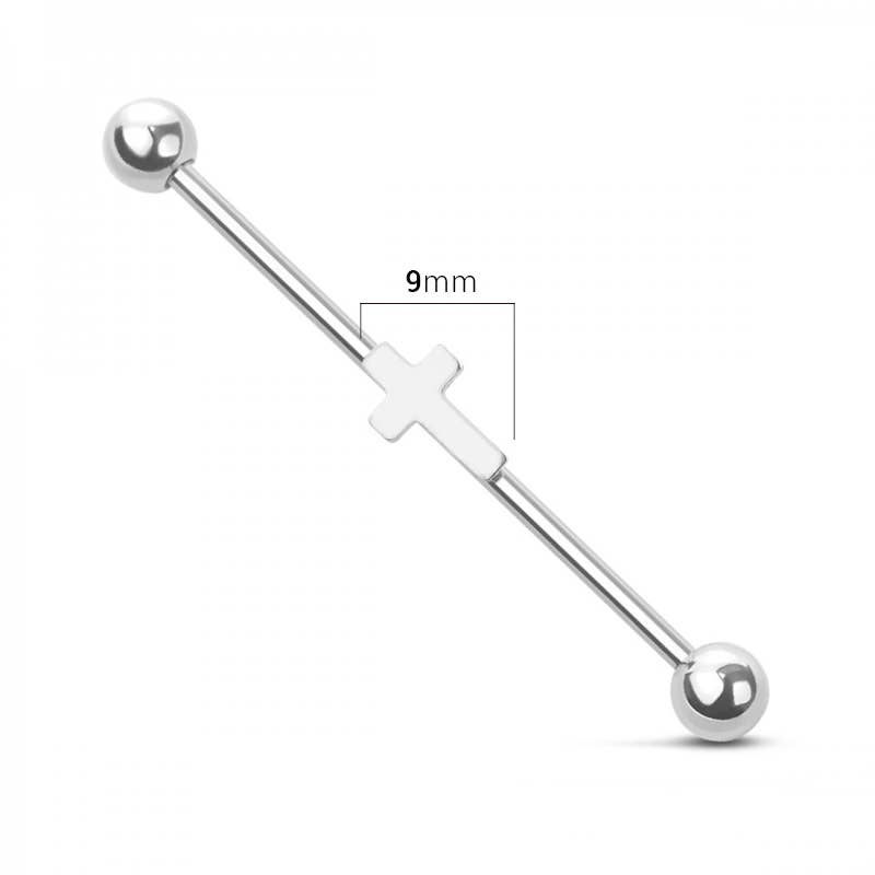 CRAVE – wholesale Jewellery – Men's – PLAIN CROSS 316L SURGICAL STEEL INDUSTRIAL BARBELL2