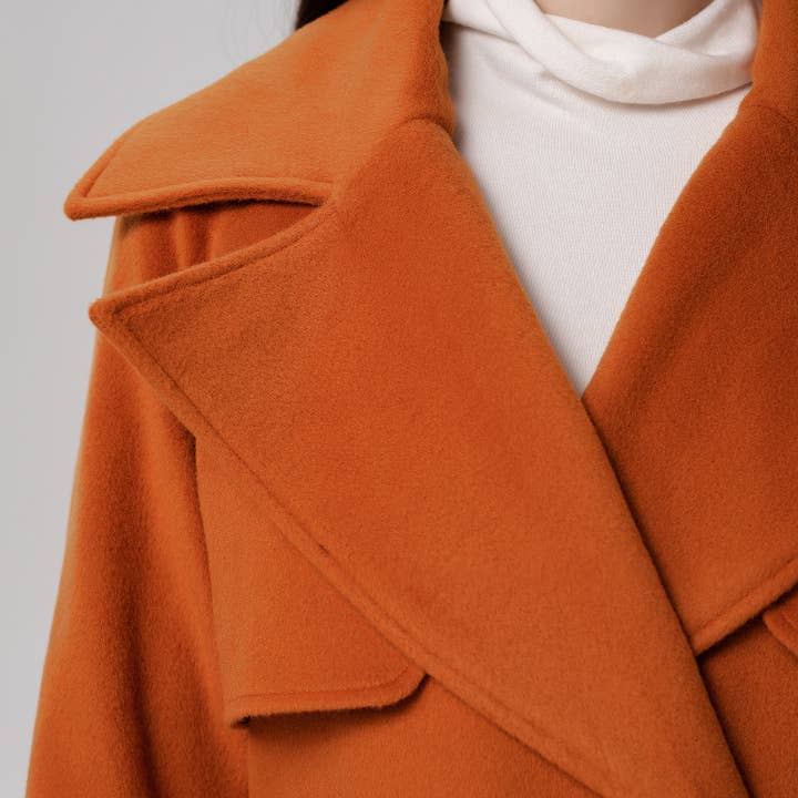 Smart and Joy - Wholesale Trench Coat - Women's - Wool coat with wide shutters20