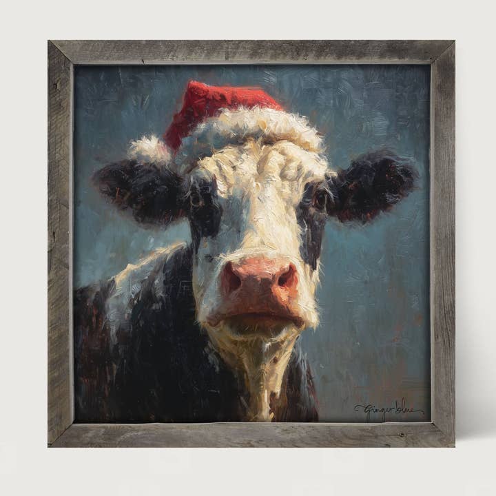 Santa Hat Cow for wholesale by ginger blue