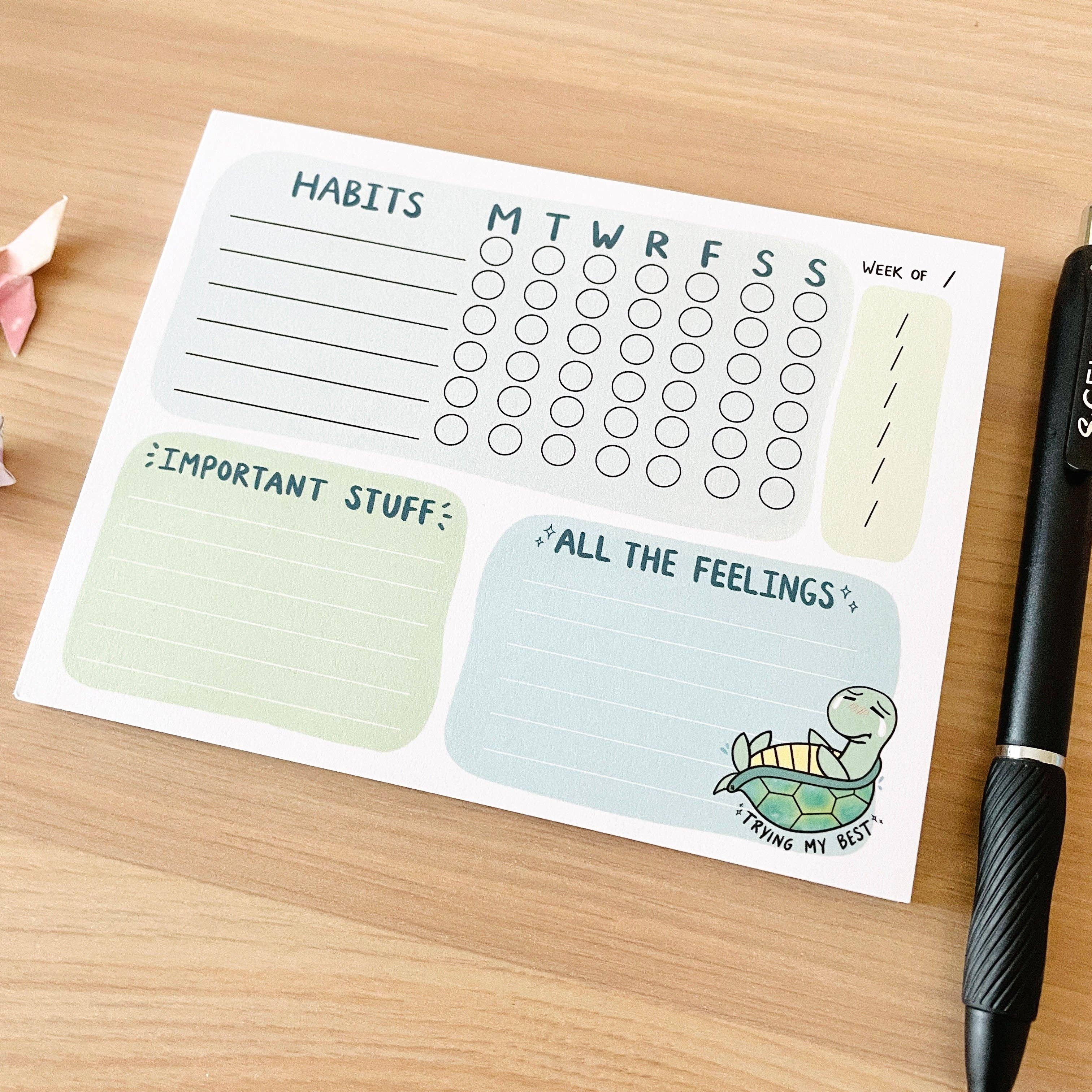 Jem and Cozy - Wholesale Notepad - Trying My Best Habit Tracker Note Pad2