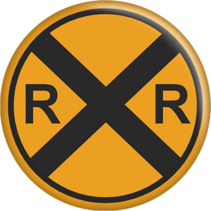 Magnet - Railroad Crossing Sign Railway Train Transport for wholesale by Square Deal Recordings & Supplies