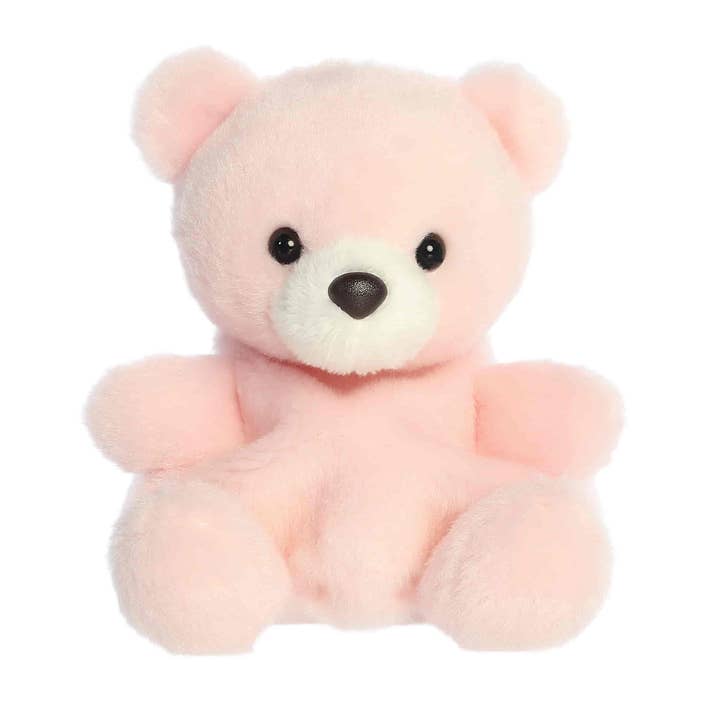 5" Plush Pink Baby Bear Palm Pal Stuffed Animal for wholesale by The Honey Den