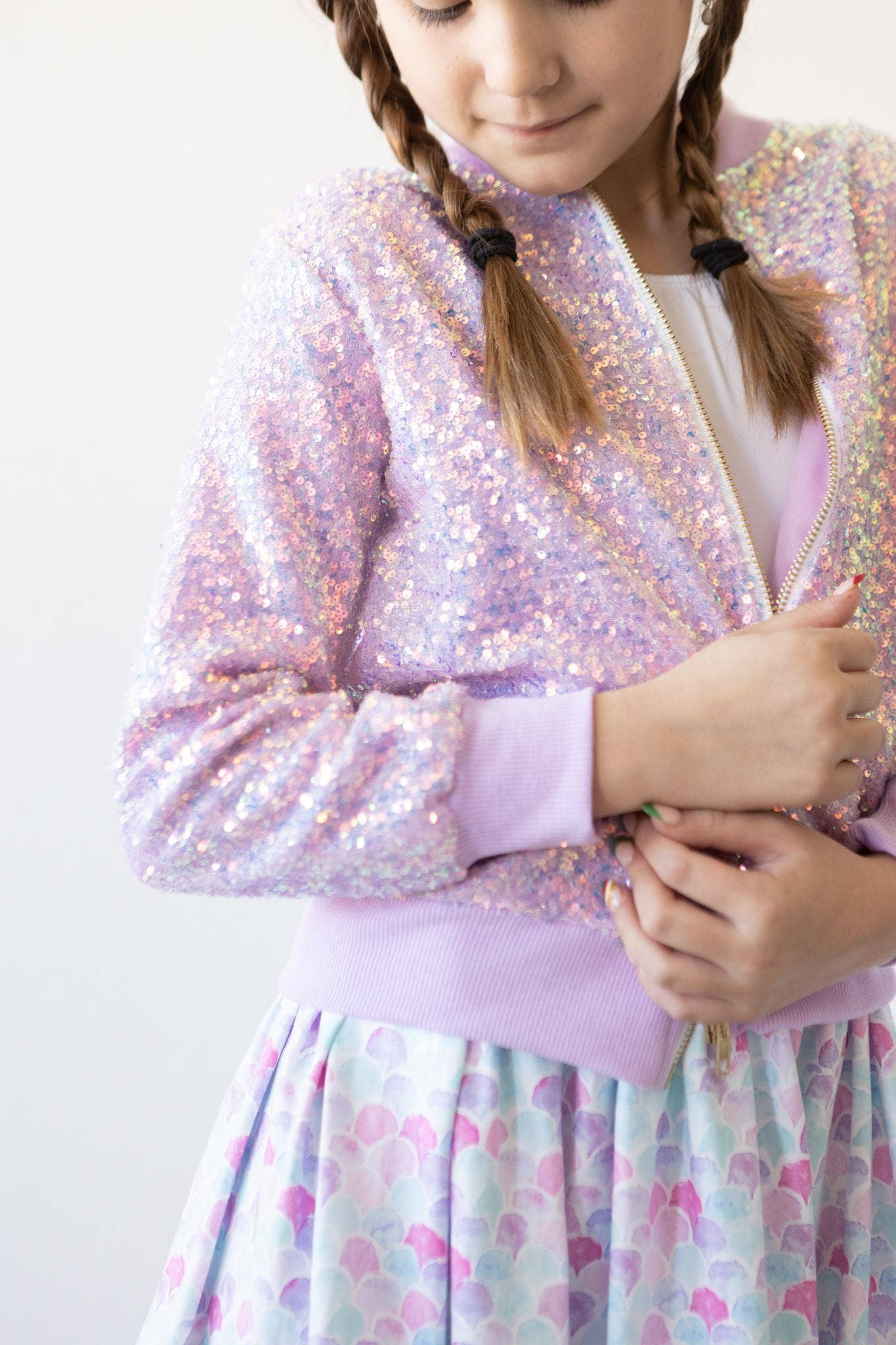 Mila & Rose - Wholesale Jacket - Kids - Lavender Sequin Jacket