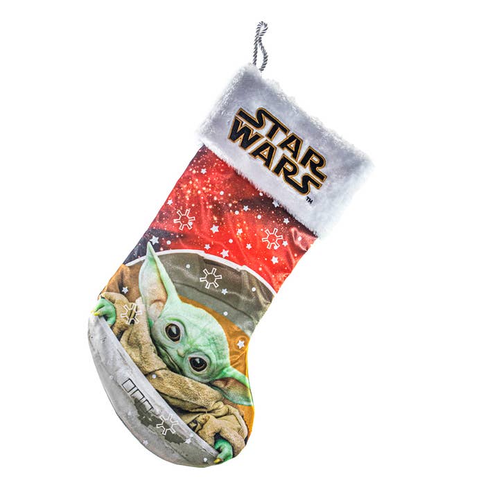 19"PRINT BABY YODA STOCKING W/O CUFF for wholesale by Kurt S. Adler, Inc.