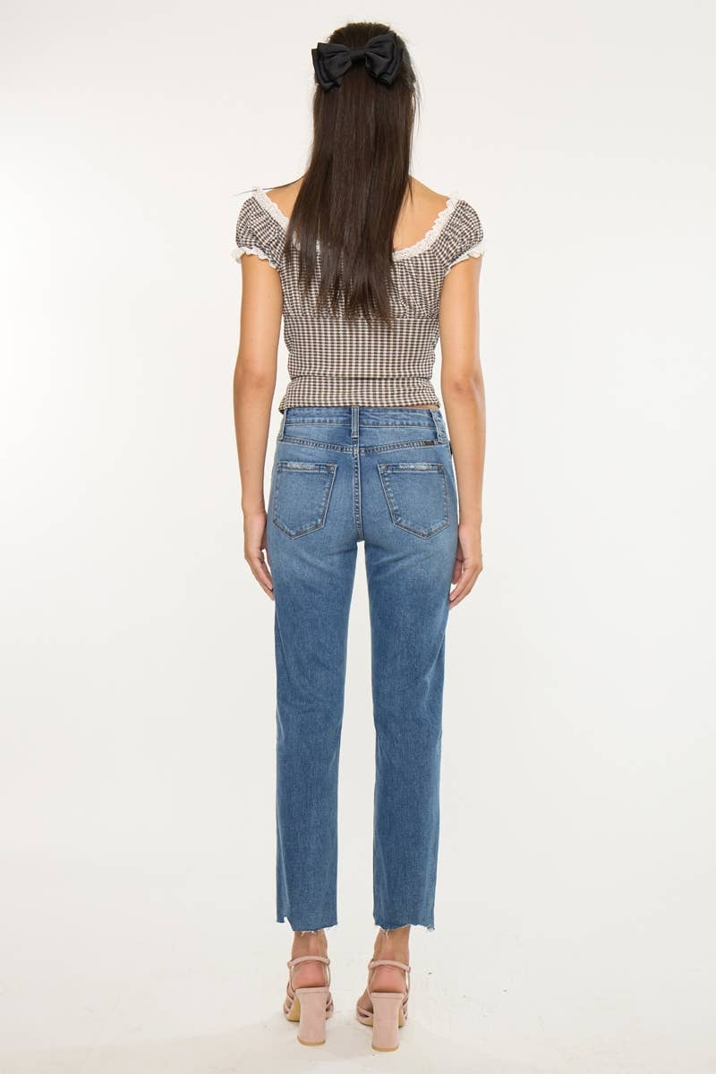 MEDIUM OPEN PACK HIGH RISE SLIM STRAIGHT JEANS-KC20070M for wholesale on Faire6