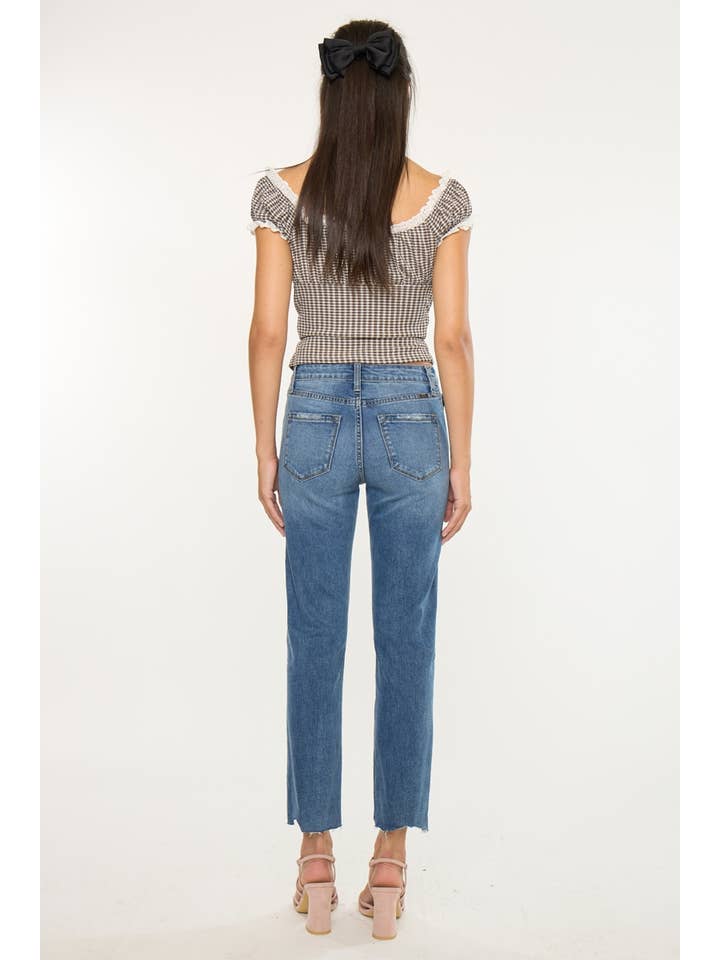 MEDIUM OPEN PACK HIGH RISE SLIM STRAIGHT JEANS-KC20070M for wholesale on Faire6