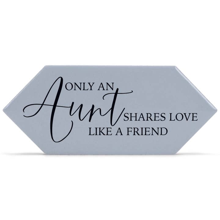 Dicksons - Vente Chevalets de bureau/de table - Carrelage de table Only Aunt Shares Love Grey