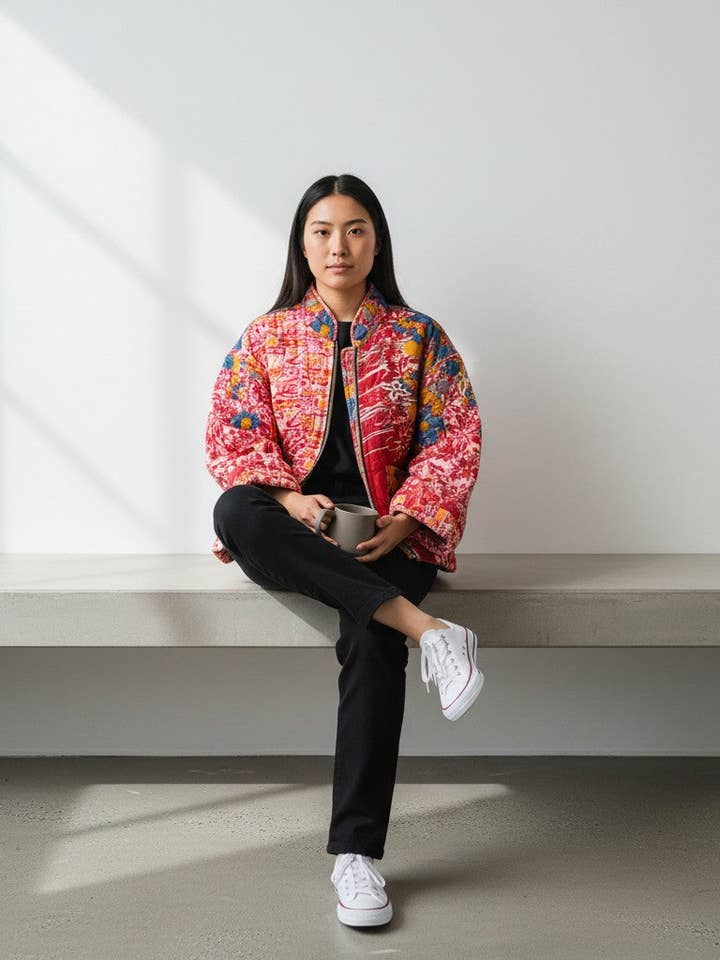 FB-115 BOMBER MATELASSÉ FRANKIE pour la vente par Silk Ranch