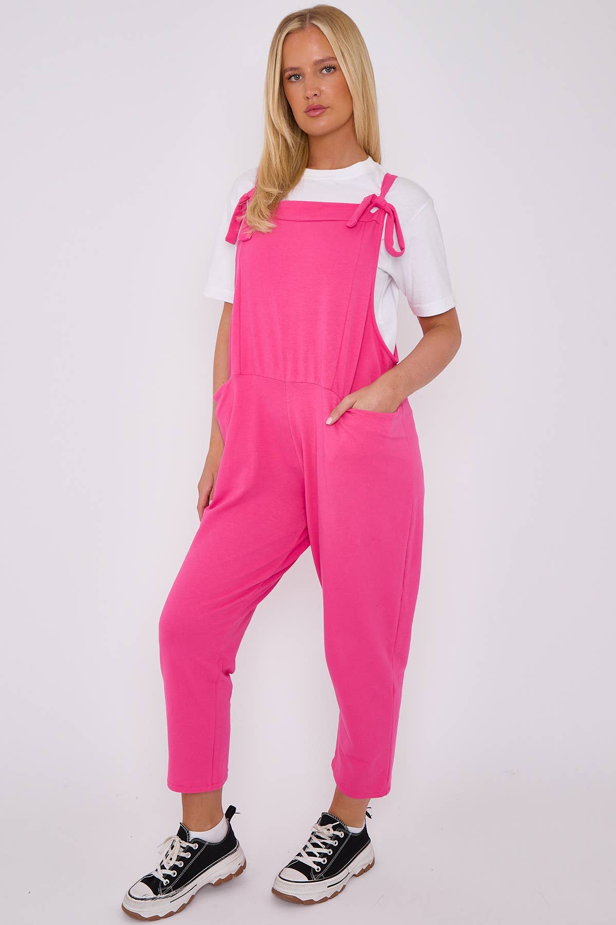 Superbia - Vente Salopette – femme - Salopette en jersey doux italien en coton uni taille unique12