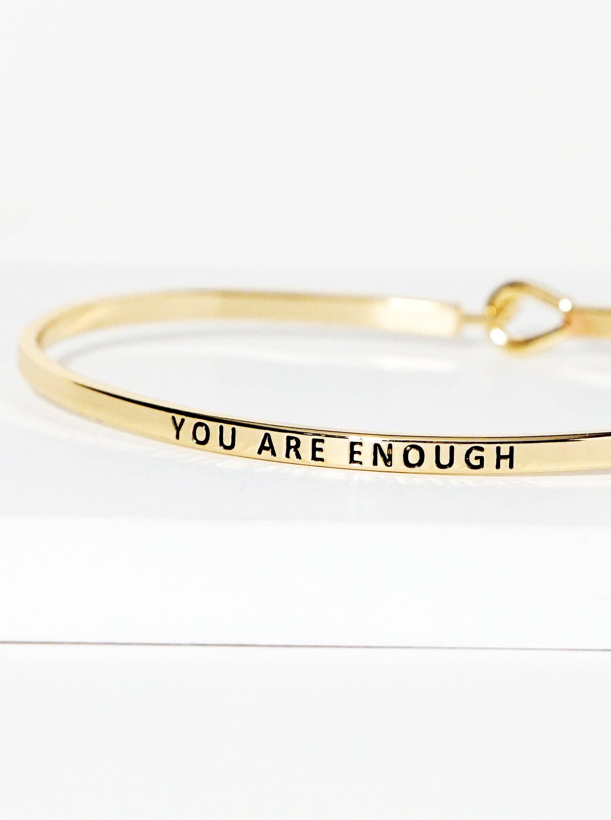 Wild Honey - Wholesale Bangle Bracelet - You Are Enough Engraved Inspirational Bangle Bracelet1