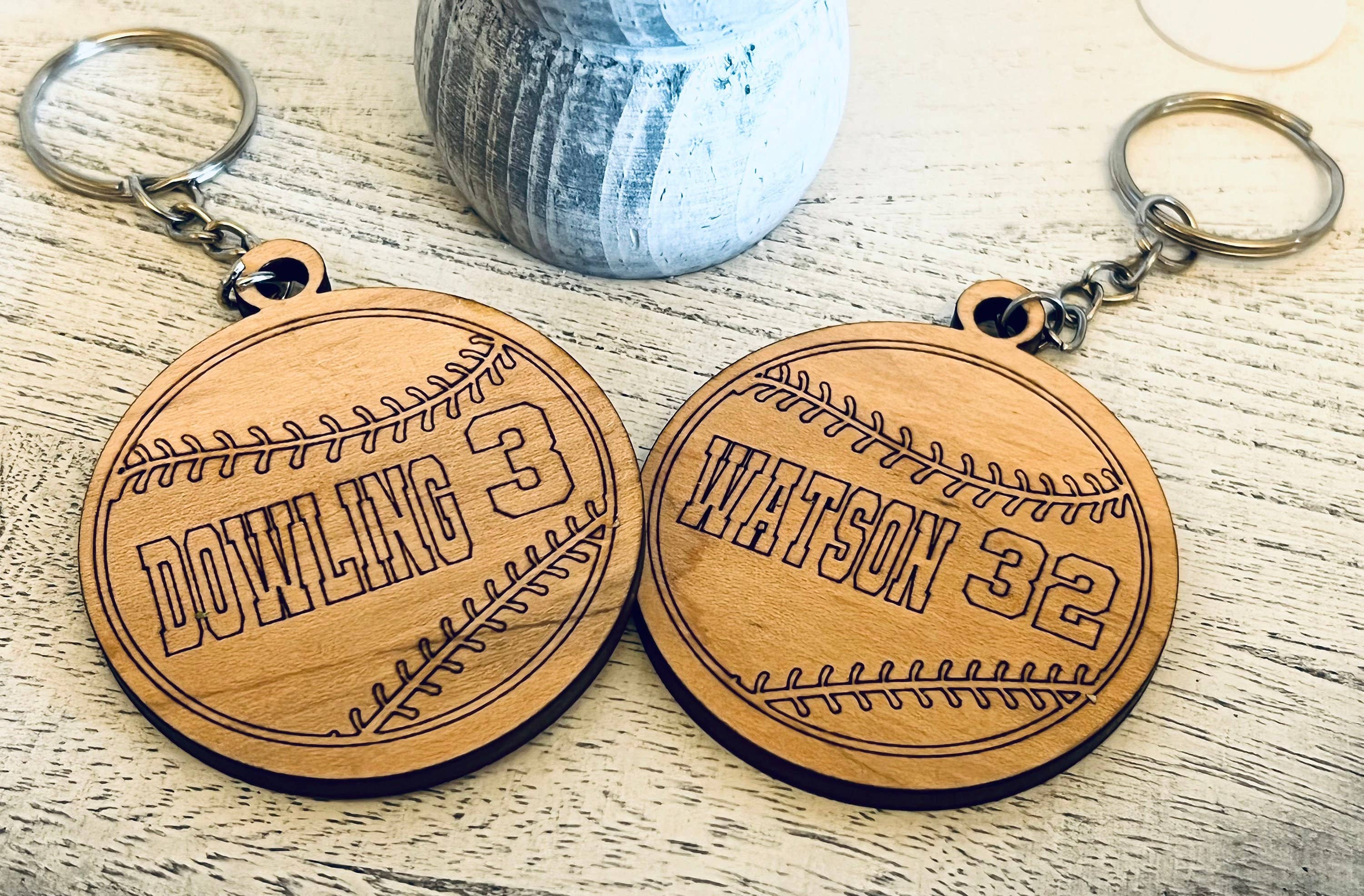 Tara’s Craft Room - Wholesale Keychain - Unisex - Personalized Baseball Keychain with Name & No., For Girls2