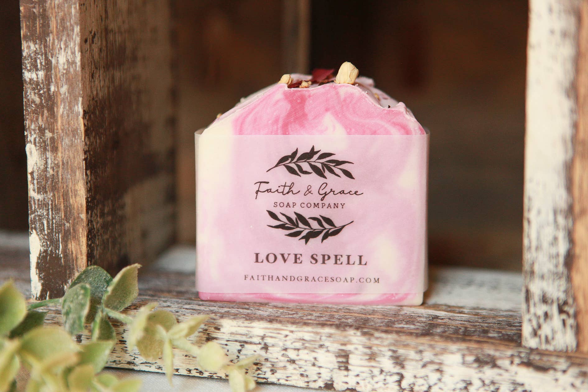 Faith and Grace Soap Co. - Wholesale Bar Soap - Love Spell Artisan Bar Soap, Luxury Shea Butter, 4.5 oz.