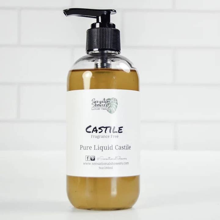 Savon liquide de Castille (sans parfum) pour la vente par Sensational Showers LLC