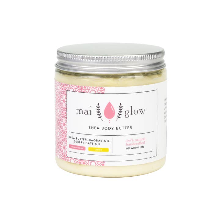 Mai Shea Body Butter | Baobabolie + Dadelolie uit de woestijn | Sandelhout + Sinaasappel | Volledig natuurlijke ingrediënten voor wholesale door Mai Glow