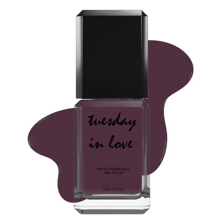 Just Us Deep Eggplant Halal Certified Nail Polish for wholesale by Tuesday in Love