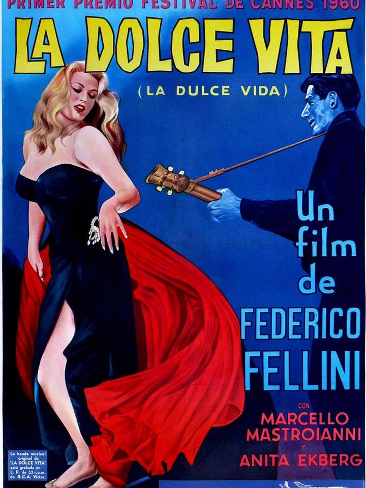 La Dolce Vita (1960) Vintage Italian Movie Poster for wholesale by Keep Calm Collection