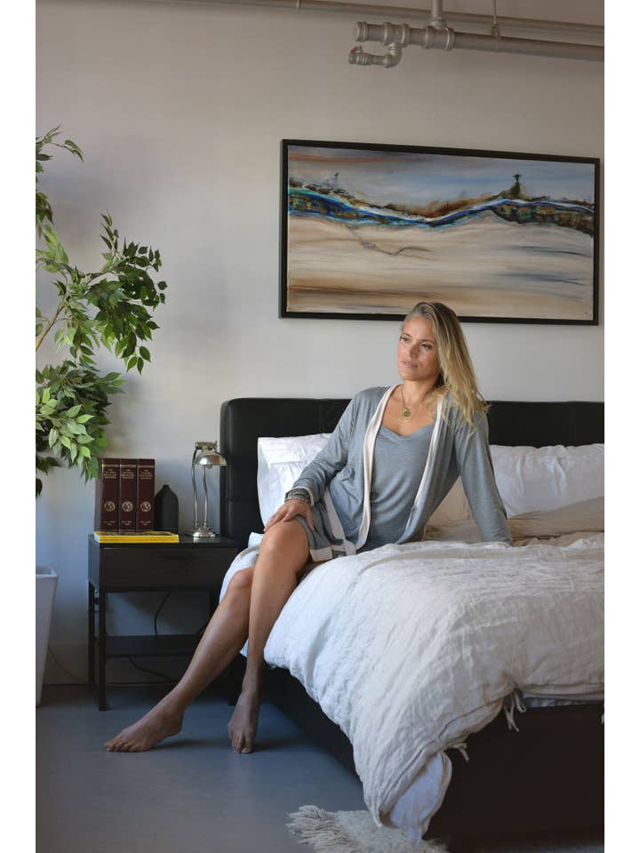 Earth Baby Outfitters - Wholesale Lounge Set - Women's - Beechwood 3 Piece Womens Loungewear and Robe Set4