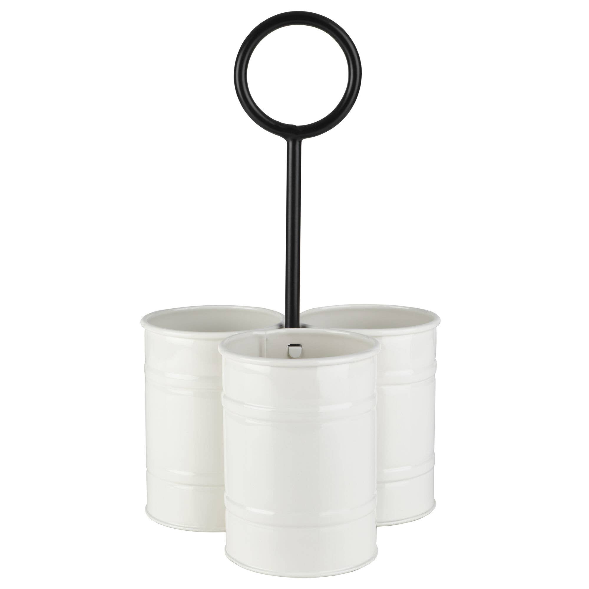 Lifetime Brands Silverwarehouse - Wholesale Flatware Caddy - White Iron Round Cup Caddy2