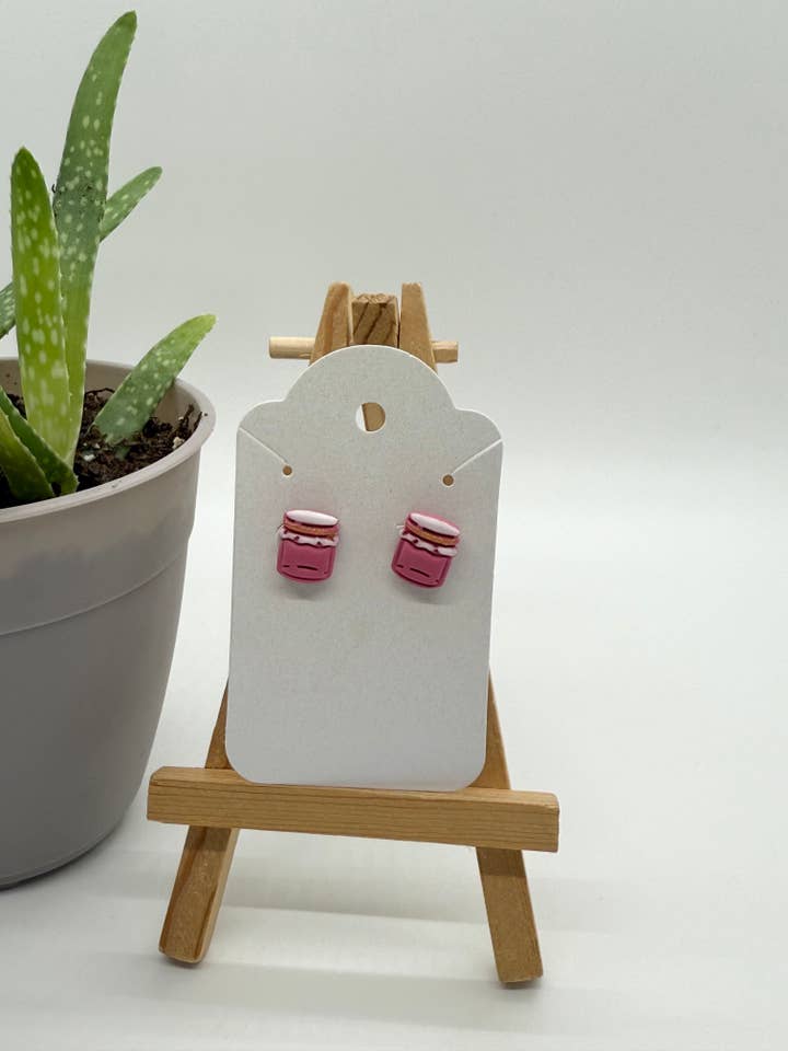 Barattoli di Marmellata - Orecchini a Perno in Argilla Polimerica per la vendita all'ingrosso da parte di Curio Cab