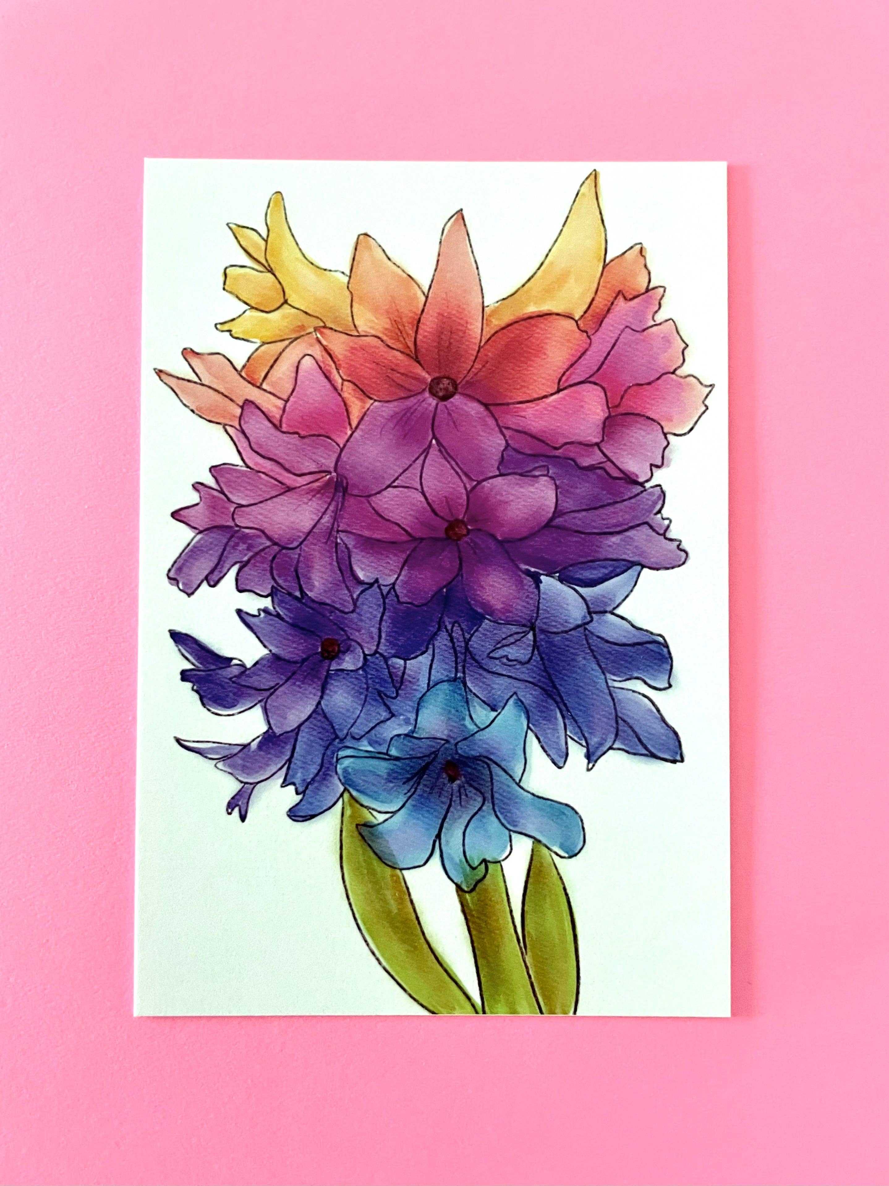 Unruly Wit - Wholesale Stationery/Notecard Set - Rainbow Flower Mini Cards13