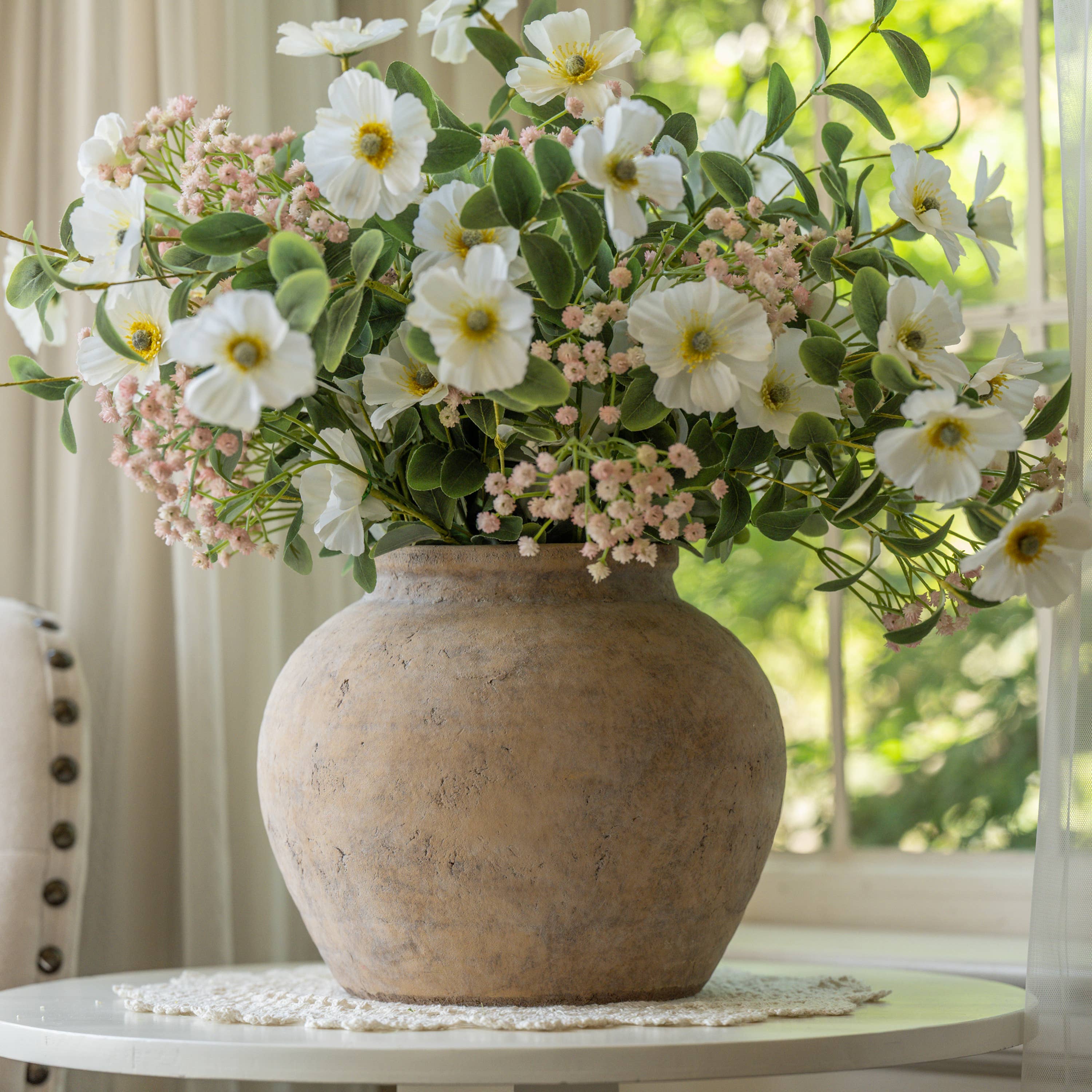 Ragon House - Vente Pot - PLANTEUR EN TERRE CUITE VINTAGE DE 9,25"0