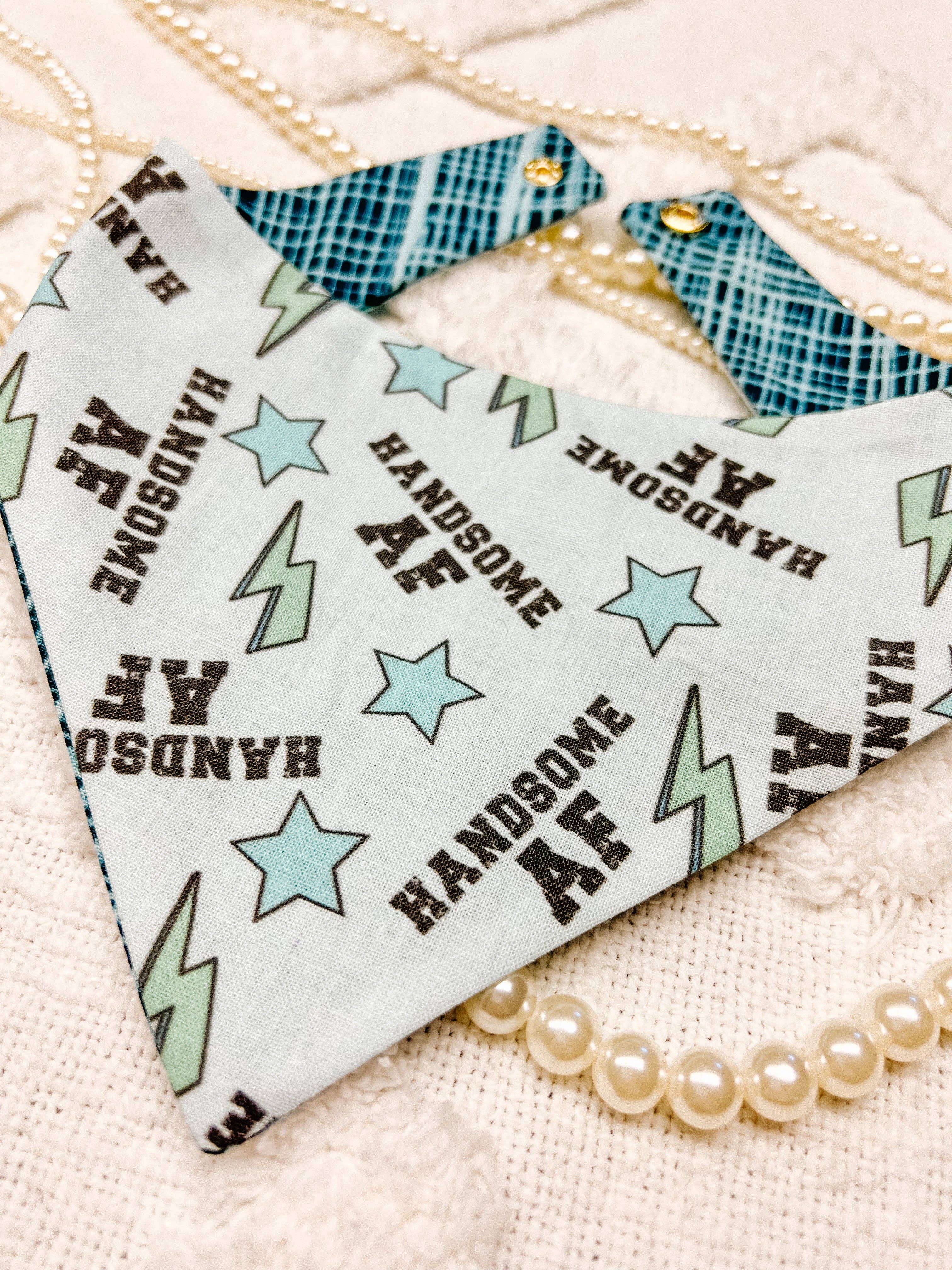 StellaLoo - Wholesale Pet Bandana - Dog - Handsome AF Stars Reversible Dog Bandana, Pet Snap On Scarf 7