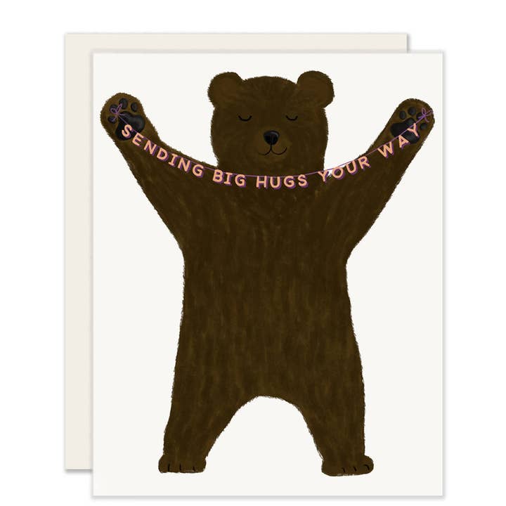 Bear Hugs | Adorable Bear Hug Card | Heartwarming Sentiment for Loved Ones for wholesale by Slightly Stationery