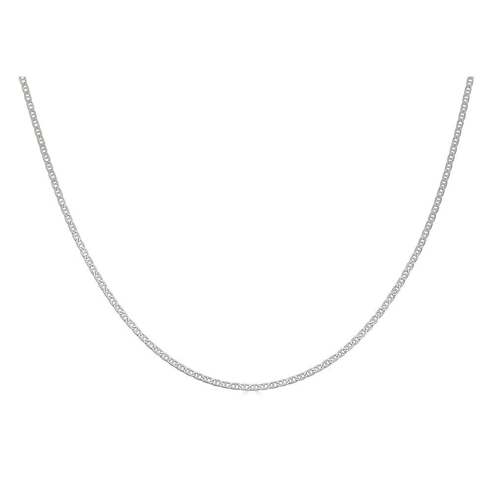 Vesa Jewels - Venta al por mayor Collares de cadenas y eslabones - Cadena plana de eslabones de plata de ley 925 maciza con forma de marinero o ancla2