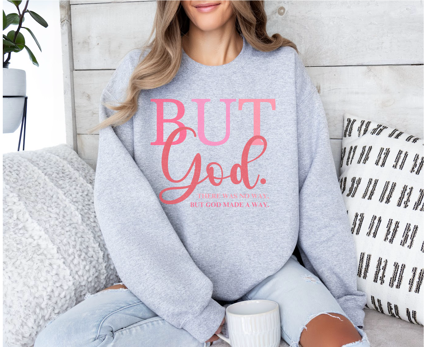 Simple Tymes - Vente Transfert pour sublimation - But God Pink DTF Print0