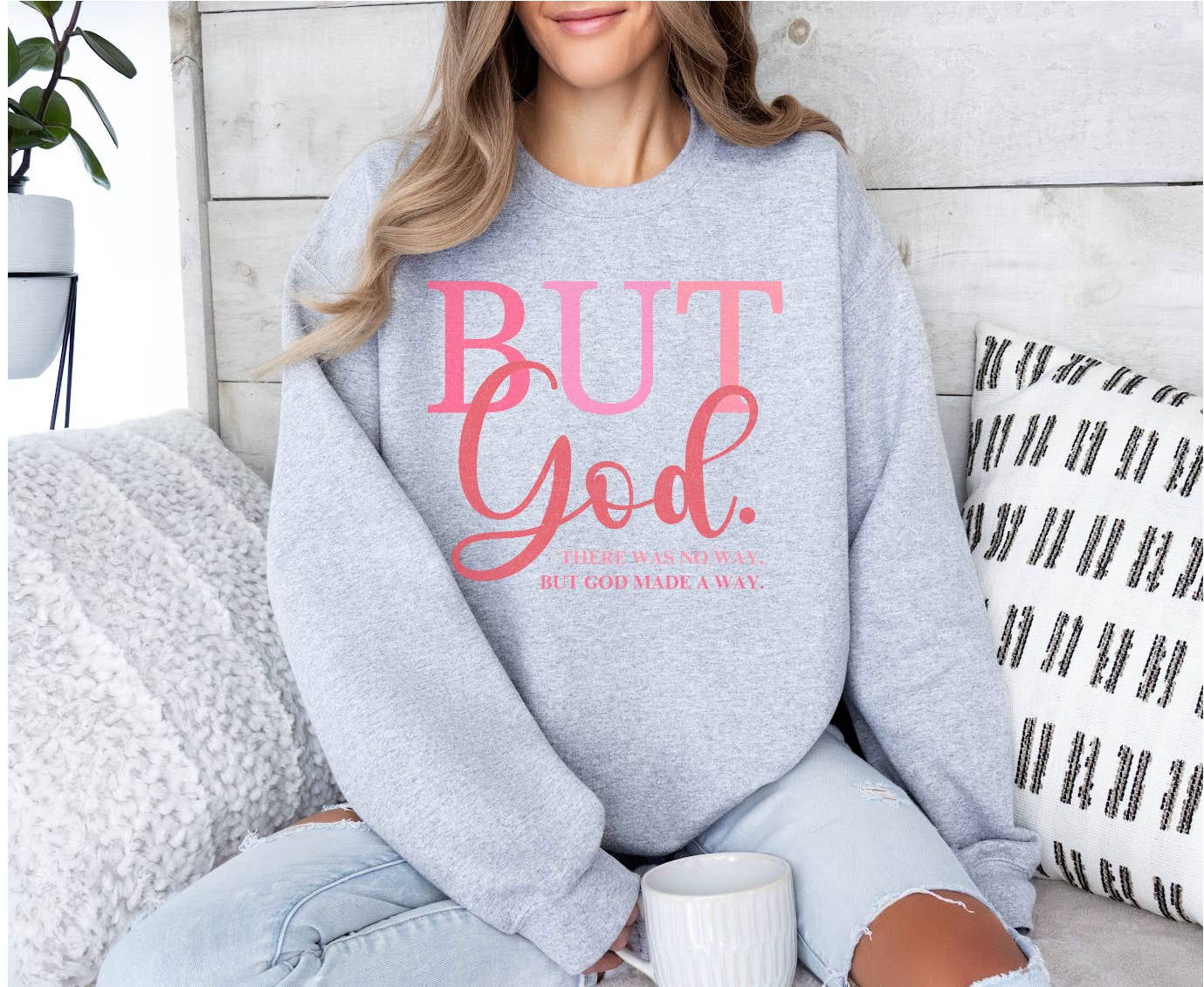 Simple Tymes - Vente Transfert pour sublimation - But God Pink DTF Print