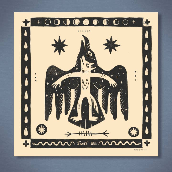 Just Be - 8x8 Nature Wilderness Art Print for wholesale by Pine Bones