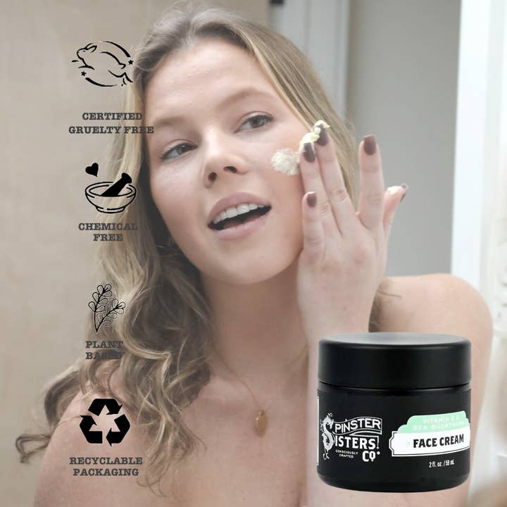 Spinster Sisters Co. / Old Salt Grooming Supply – Großhandel Gesichts-Feuchtigkeitscreme – Feuchtigkeitsspendende Gesichtscreme mit Sanddornöl und Lavendel