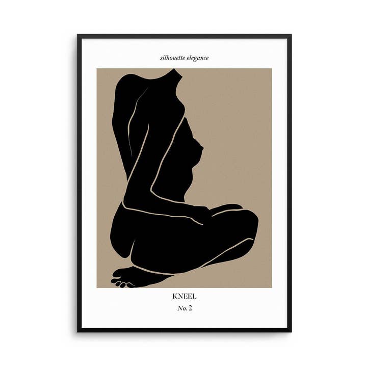 Impression de silhouette à genoux pour la vente par D'LUXE PRINTS