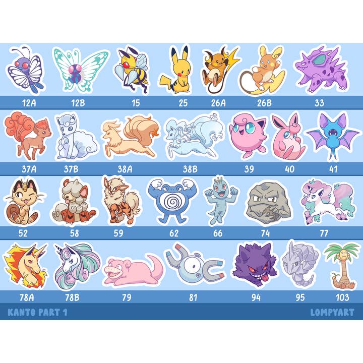 LompyArt - Wholesale Bookmark - Pokemon Magnetic Bookmark